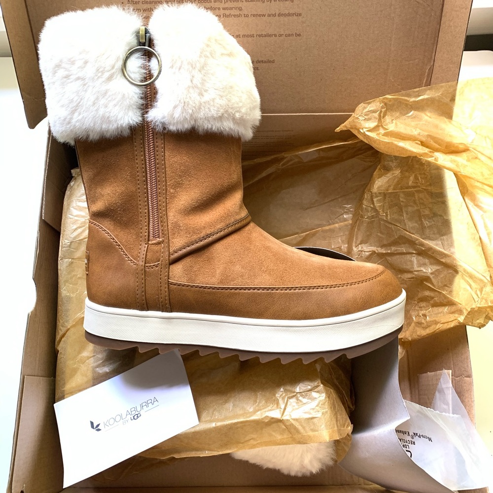 NWT UGG Tynlee Suede Faux Fur Tall Boots - Picture 5 of 7